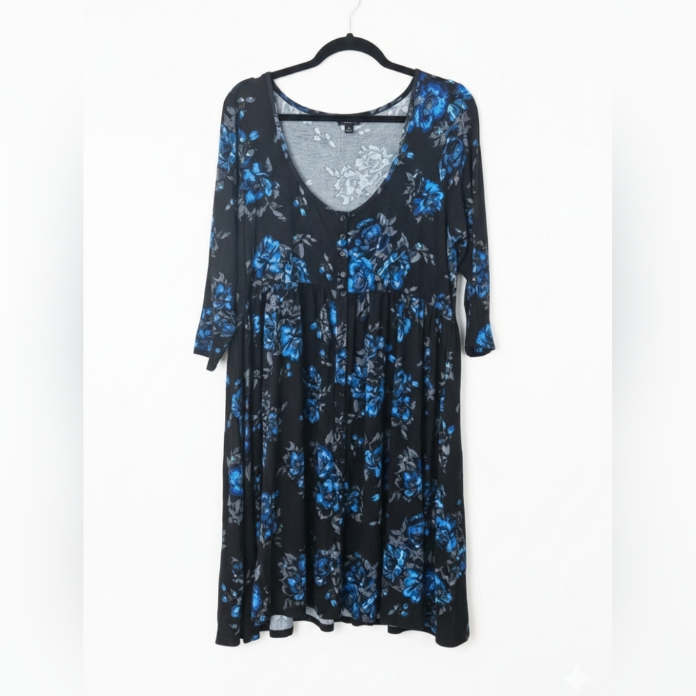 Torrid Gray and Black And Blue Dress